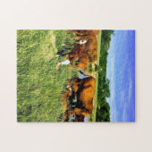 Rinder im Teich Puzzle (Horizontal)