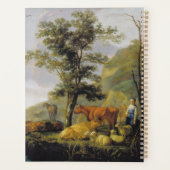 Rinder in der Nähe des Flusses Aelbert Cuyp Planer (Rückseite)