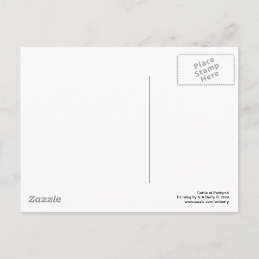 Rinder in Pentyron Postkarte (Rückseite)