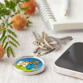 Rinder mit Schild Schlüsselanhänger (Seite)