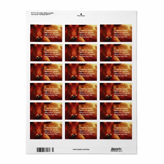 Rinder-Rancher, Metzger oder Rindenfutter Adressaufkleber (Vorne)