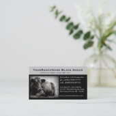 Rinder-Rangliste oder mit Rindfleisch verbundene V Visitenkarte (Stehend Vorderseite)