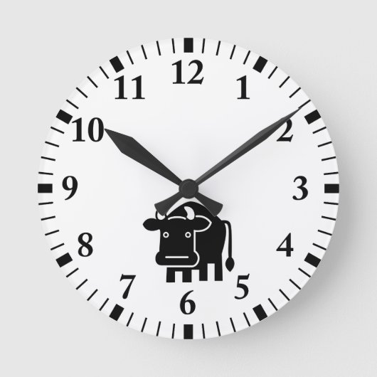 Rinder Runde Wanduhr (Vorderseite)