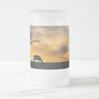 Rinder Sunset Silhouette Mattierte Tasse
