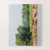 Rinder und Donau Puzzle (Vertikal)