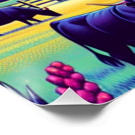 Rinder und Fahnen im Bereich Erdgas Poster (Ecke)