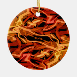 Rinder und Paprikaschoten Keramik Ornament
