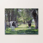 Rinder unter den Bäumen Puzzle (Horizontal)