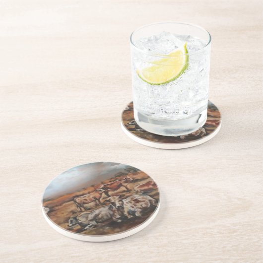 Rinder Untersetzer (Seite)