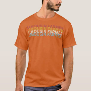 Rinder Vintage Kuh Limousin Bauer T-Shirt