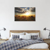 Rinder vor Ort, Sonnenuntergang Leinwanddruck (Insitu (Schlafzimmer))