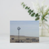 Rinder, Windmühle und Geist Postkarte (Stehend Vorderseite)
