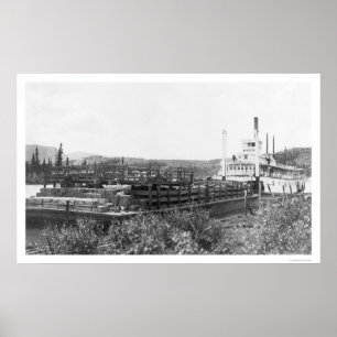 Rinderbarge Yukon River 1914 Poster