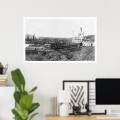 Rinderbarge Yukon River 1914 Poster (Heimbüro)