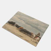 Rinderbestand am Meer (von Eugène Burnand) Fußmatte (Schrägansicht)