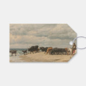 Rinderbestand am Meer (von Eugène Burnand) Geschenkanhänger (Vorderseite (Horizontal))
