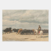 Rinderbestand am Meer (von Eugène Burnand) Geschenkpapier Set (Vorderseite 2)