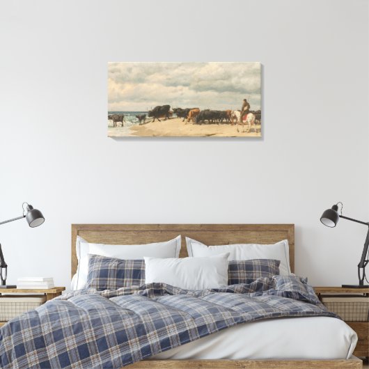 Rinderbestand am Meer (von Eugène Burnand) Leinwanddruck (Insitu (Schlafzimmer))