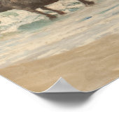 Rinderbestand am Meer (von Eugène Burnand) Poster (Ecke)