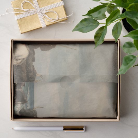 Rinderbestand am Meer (von Eugène Burnand) Seidenpapier (Geschenk)