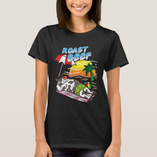 Rinderbraten Kuh beim Sonnenbaden am Strand Lustig T-Shirt