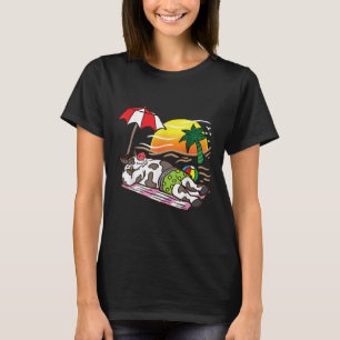 Rinderbraten-Kuh sonnt sich am Strand Lustiges BBQ T-Shirt