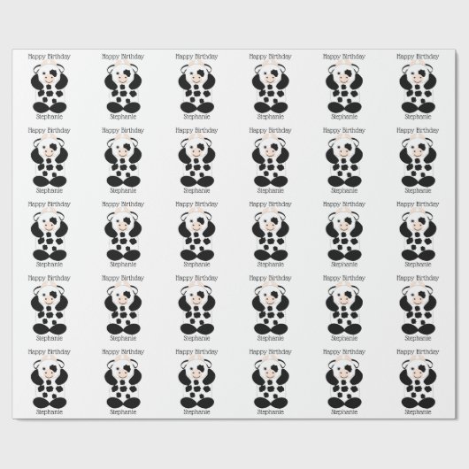 Rinderdesign Geburtstag Geschenkpapier (Flach)