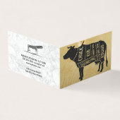 Rinderdiagramm | Butchers Knife Visitenkarten (Vorderseite)