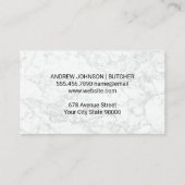 Rinderdiagramm | Gold-Metallische Utensils Visitenkarte (Rückseite)