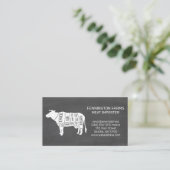 Rinderdiagramm | Hintergrund der Zwischenablage Visitenkarte (Stehend Vorderseite)