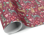 Rinderhunde Weihnachtswrapping Paper Geschenkpapier (Rolleneckpunkt)