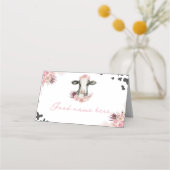 Rinderhütte Geburtstags-Platzkarte Platzkarte (Rückseite)