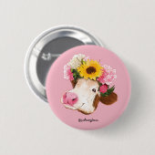 Rinderkönigin-Knopf Button (Vorne & Hinten)