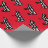 Rinderschlachtfleisch von Bullen Weihnachten Geschenkpapier (Ecke)