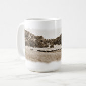 Rinderwahnsinn in Sepia Kaffeetasse (Vorderseite Links)