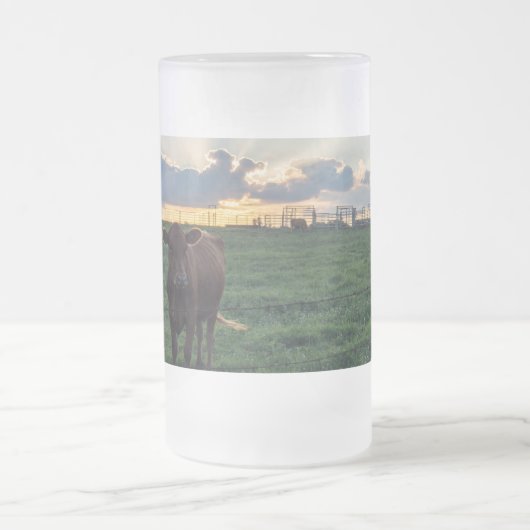 Rinderzucht Sunset Mattierte Tasse (Mittel)