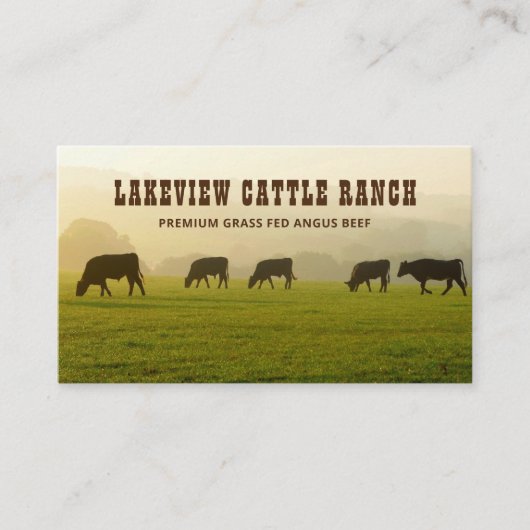 Rinderzuchtbetrieb Visitenkarte (Vorderseite)