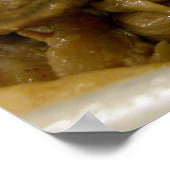 Rindfleisch, Brokkoli und Pilzstickerei Poster (Ecke)