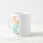 Rindfleisch Butter Bacon Eggs Carnivore Kaffeetasse (Vorderseite Links)