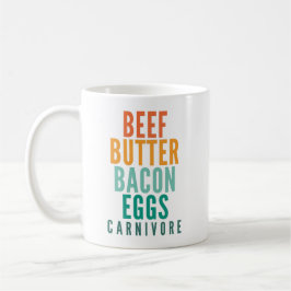 Rindfleisch Butter Bacon Eggs Carnivore Kaffeetasse