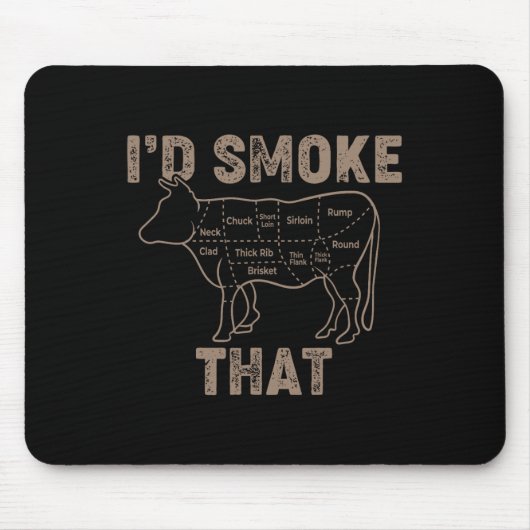 Rindfleisch - das rauche ich - Grillen Mousepad (Vorne)