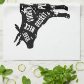 Rindfleisch des Butchers schneidet Kuhdiagramm Küc Geschirrtuch (Gefaltet)