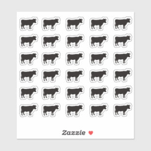 Rindfleisch-Hochzeitsplatz-Kartenessen-Menü-Auswah Aufkleber