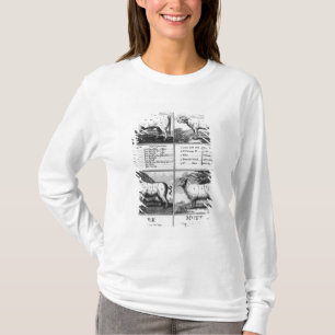 Rindfleisch, Kalbfleisch, Schweinefleisch und T-Shirt