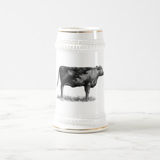 Rindfleisch-Kuh/Färse im Bleistift: Realismus: Bierglas (Mittel)