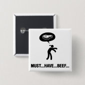 Rindfleisch-Liebhaber Button (Vorne & Hinten)