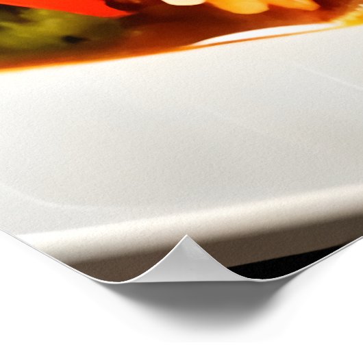 Rindfleisch mit Reis und Gemüse | AI Art Poster (Ecke)