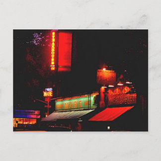 Rindfleisch oder Fisch? Postkarte