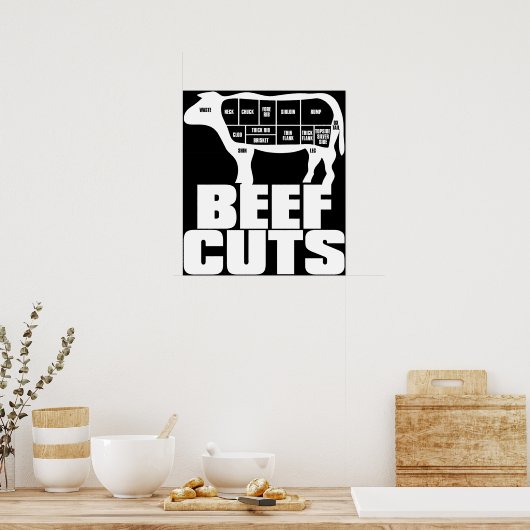 Rindfleisch Poster (Küche)