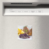 Rindfleisch Roulade mit Kartoffeln und rote Kohlkü Magnet (In Situ (Geschirrspüler))